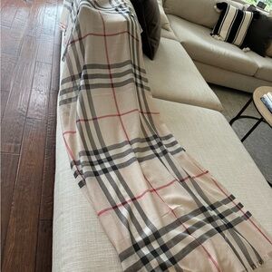 Brand new Burberry check wool, silk scarf